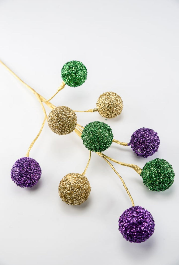 Mardi Gras Sequin Ball Spray - Greenery Market63574MG