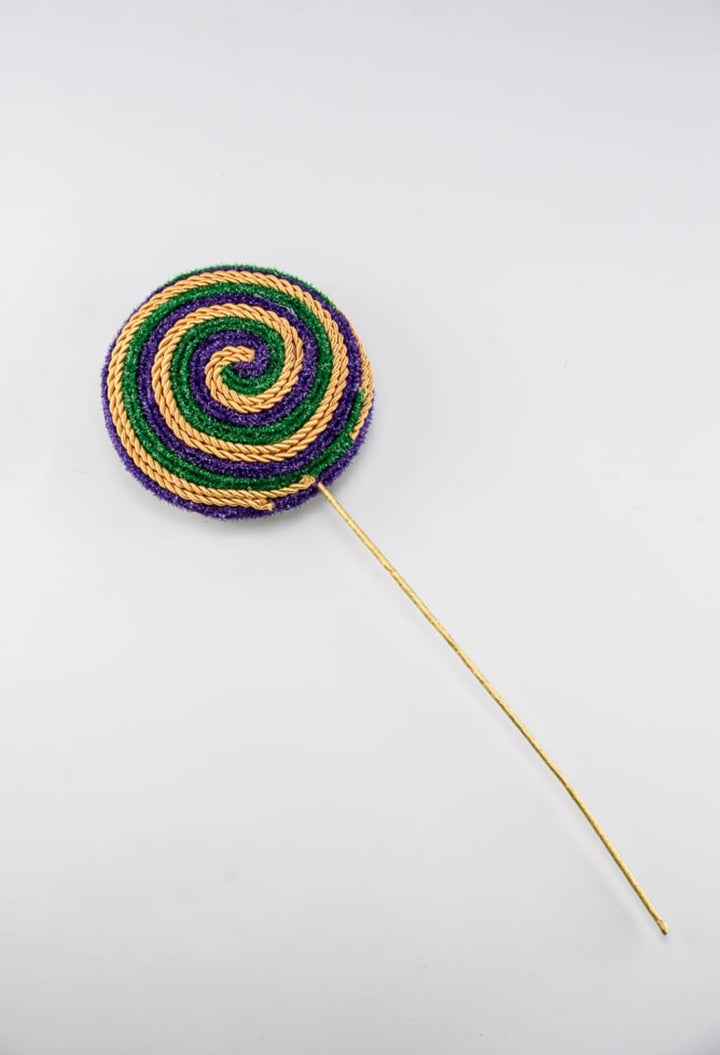 Mardi Gras Twine Lollipop Pick - Greenery Market63718MG