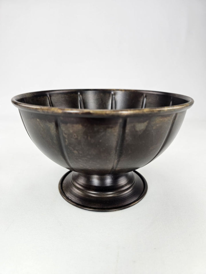 Metal compote container for floral designs - medium size - antique gold - Greenery MarketVasesKE258239