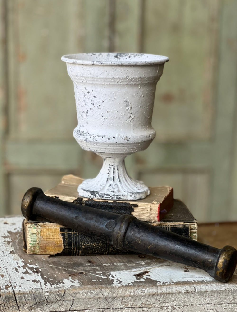 Metal compote container for floral designs - Greenery MarketVasesHM5133