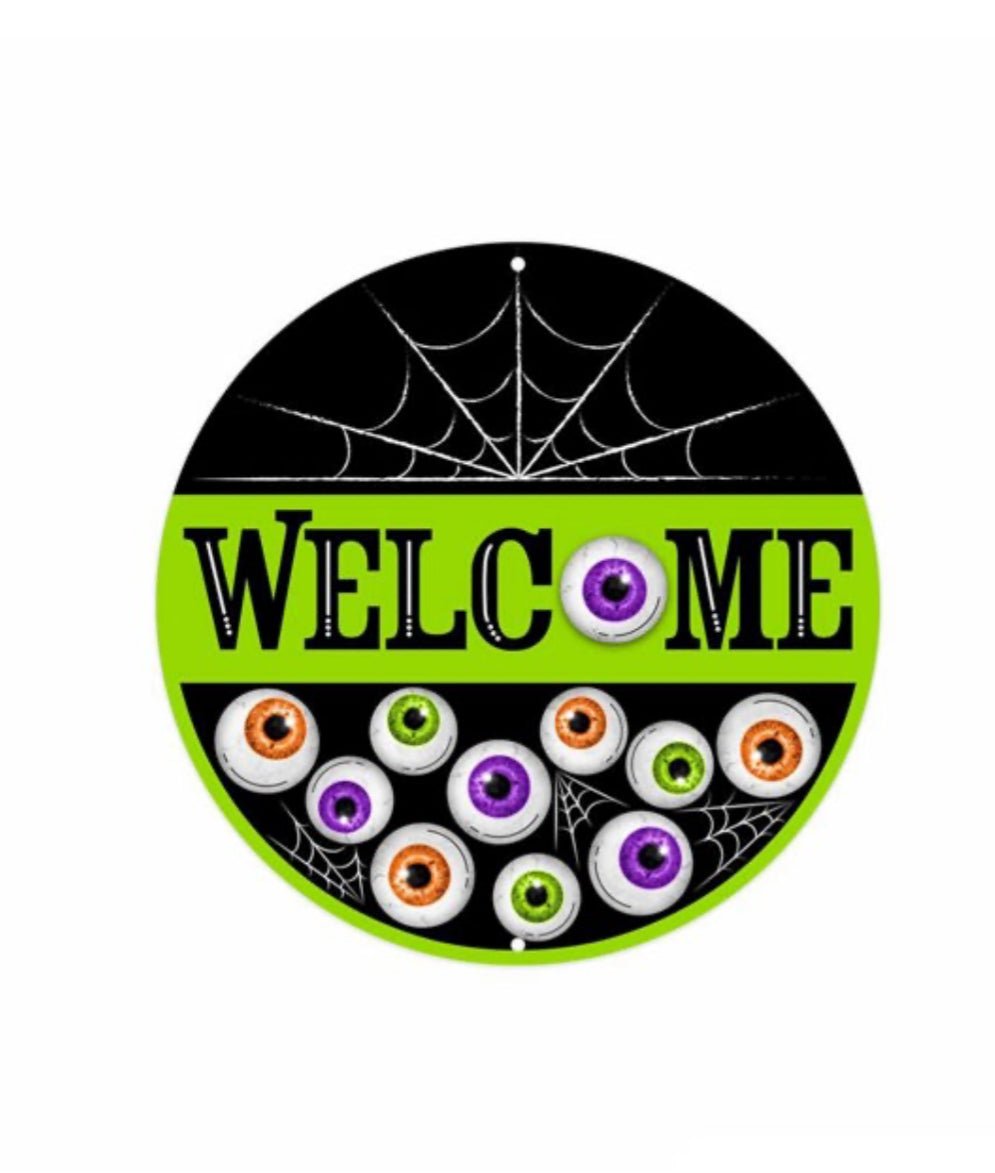 Metal Halloween eyeballs sign - Greenery MarketMD1369