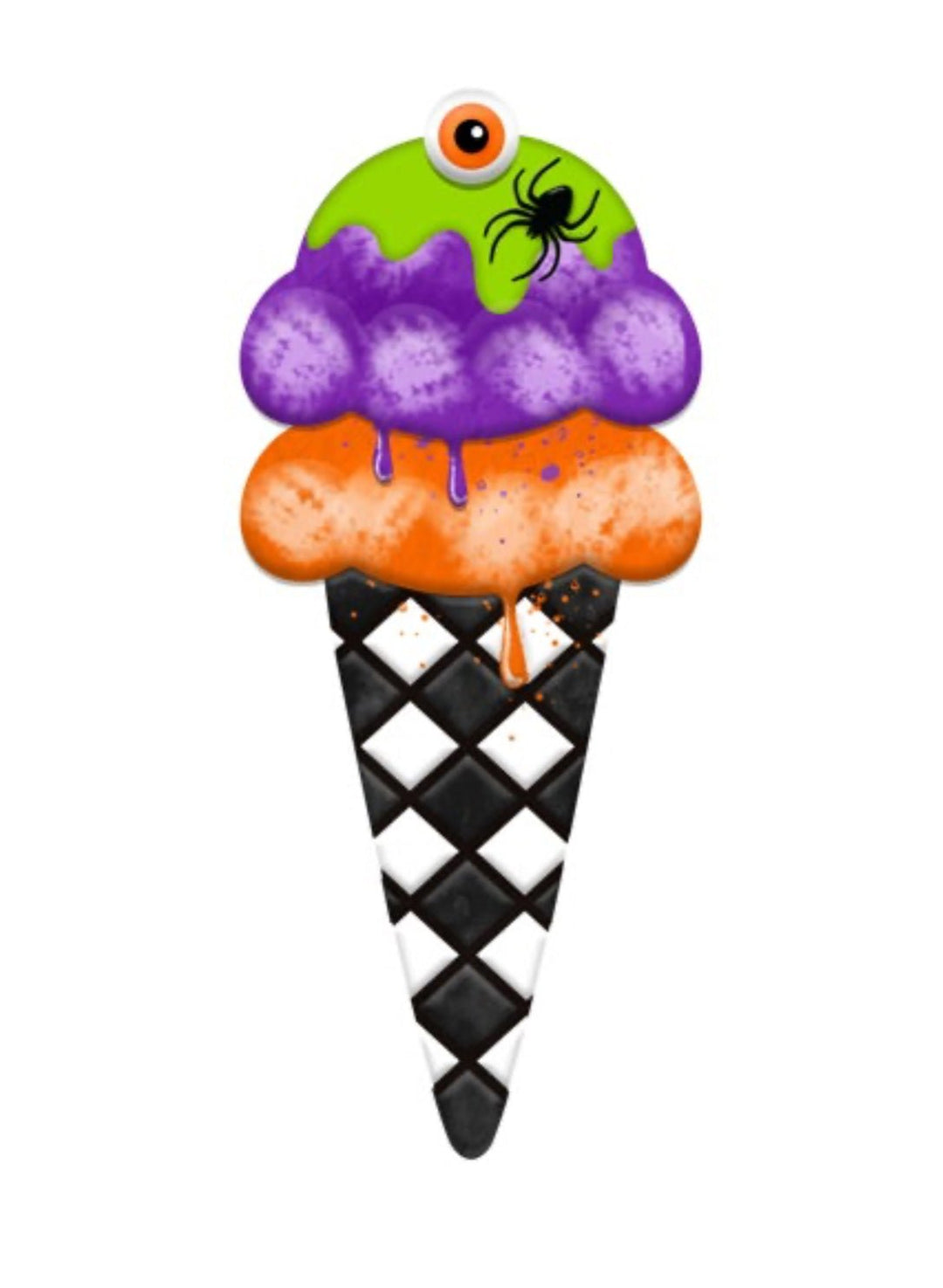 Metal Halloween ice cream sign - Greenery MarketMD1373