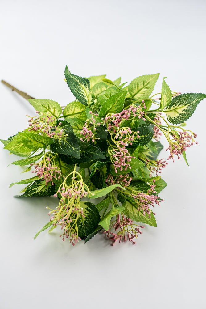 Mini Berry Leaves Bush - Pink - Greenery Market28174