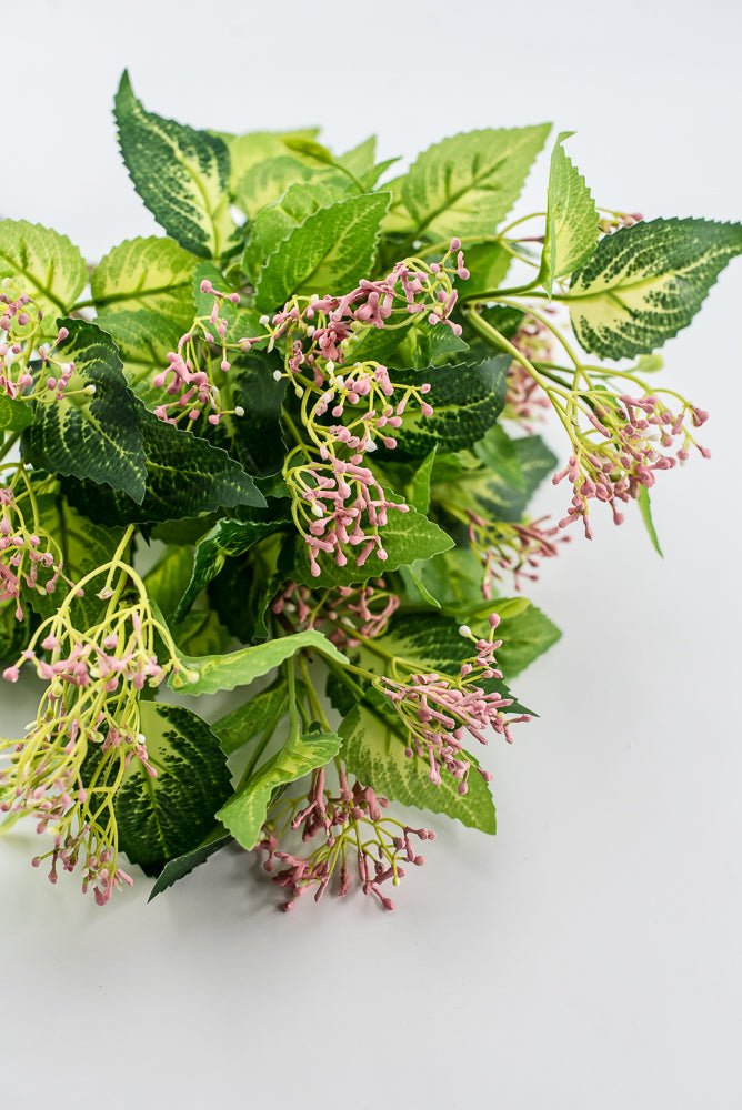 Mini Berry Leaves Bush - Pink - Greenery Market28174