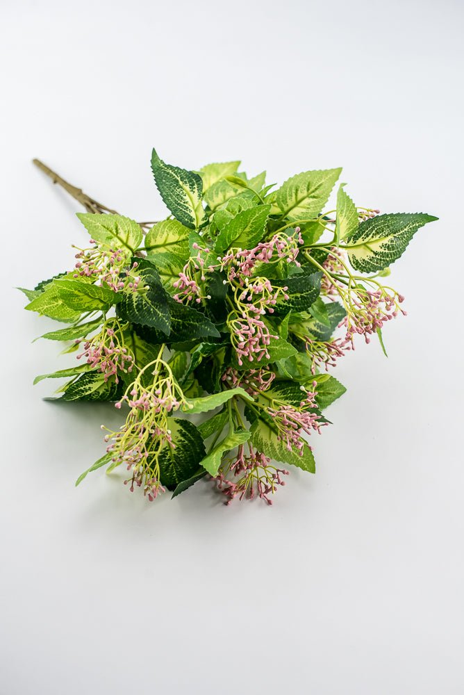 Mini Berry Leaves Bush - Pink - Greenery Market28174