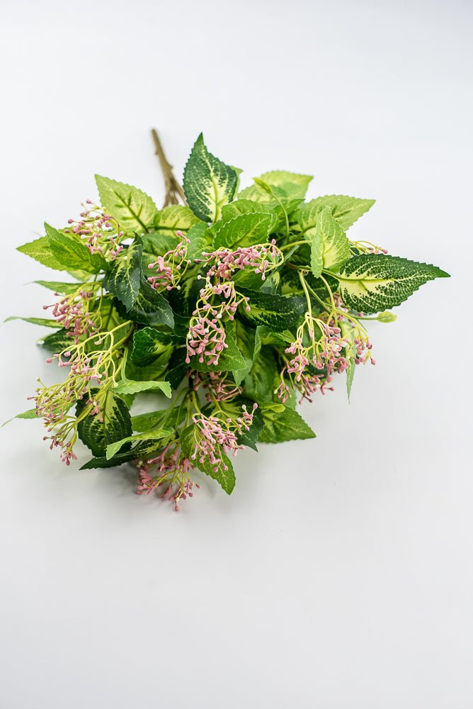 Mini Berry Leaves Bush - Pink - Greenery Market28174