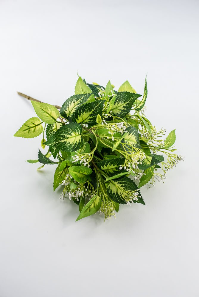 Mini Berry Leaves Bush - White - Greenery Market28172