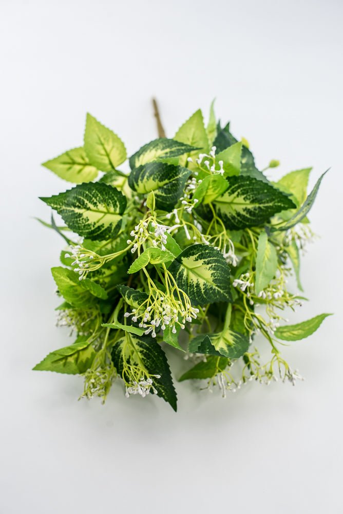 Mini Berry Leaves Bush - White - Greenery Market28172