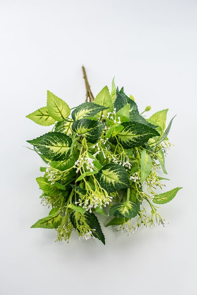 Mini Berry Leaves Bush - White - Greenery Market28172
