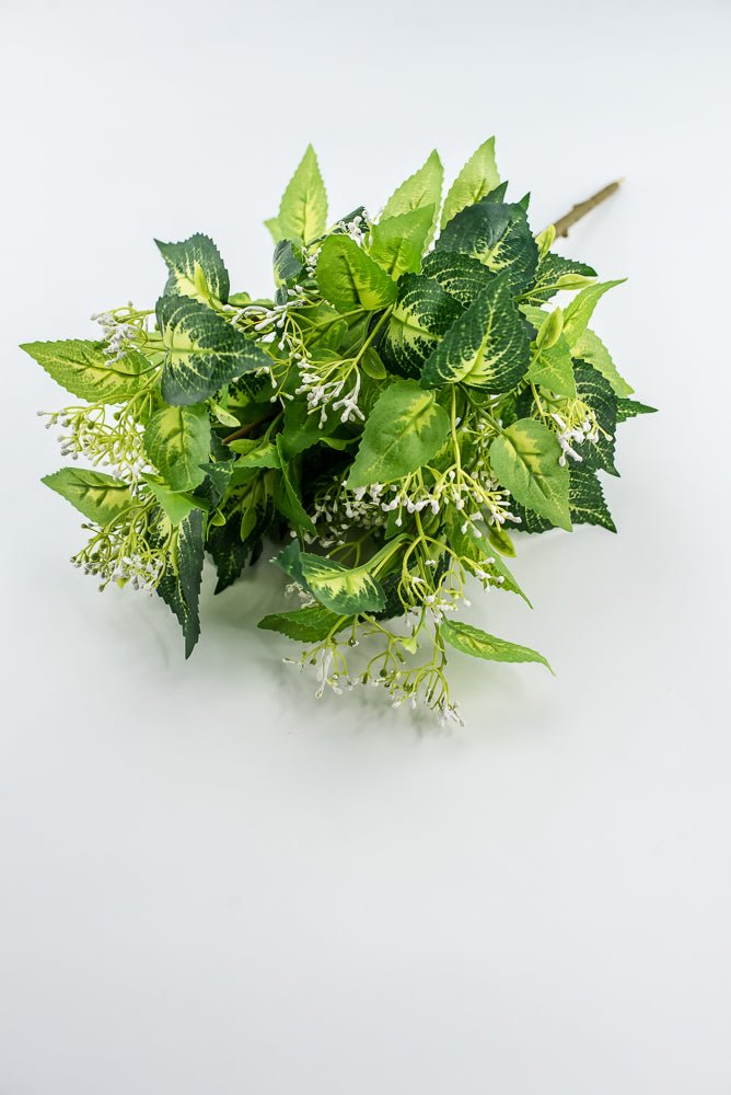 Mini Berry Leaves Bush - White - Greenery Market28172
