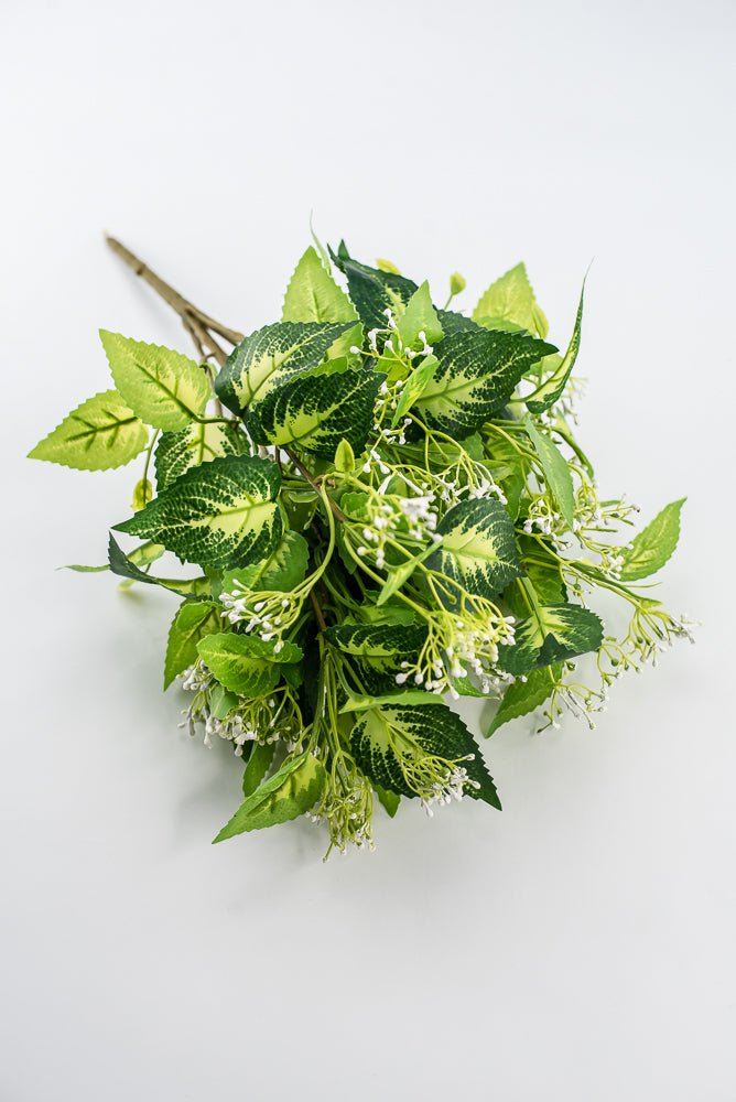 Mini Berry Leaves Bush - White - Greenery Market28172