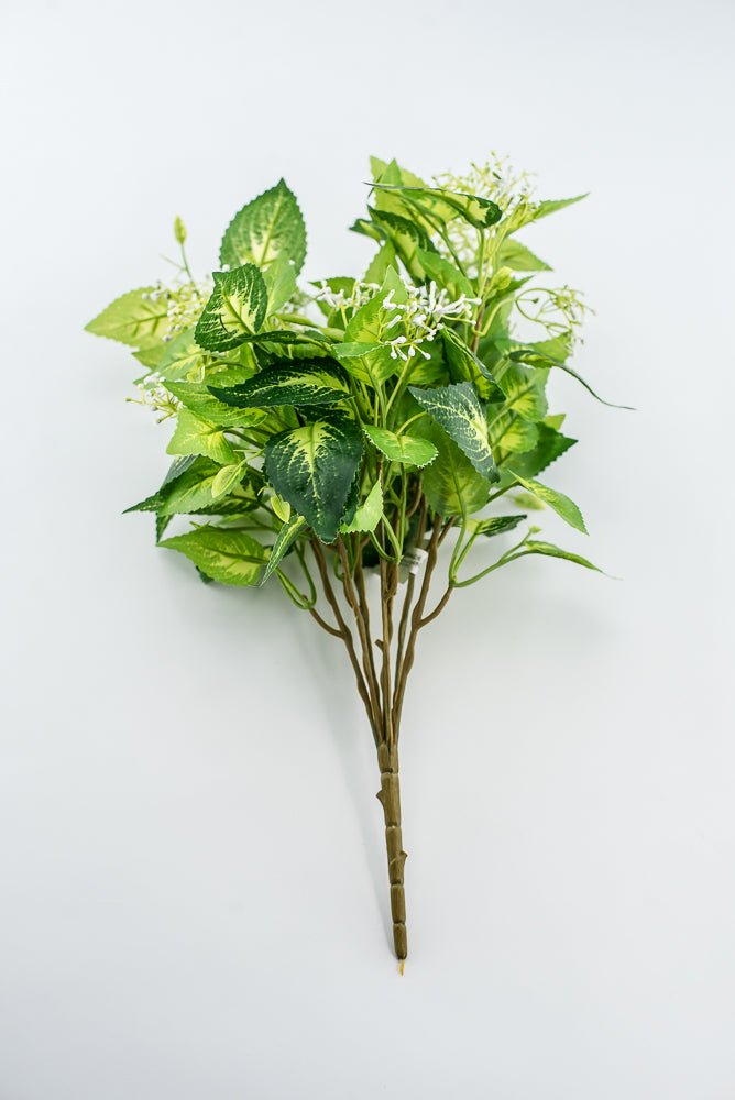 Mini Berry Leaves Bush - White - Greenery Market28172