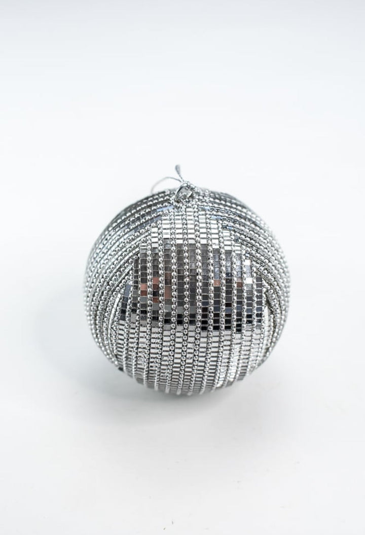 Mirror jewel ball ornament - mirrored silver - Greenery MarketMTX70917