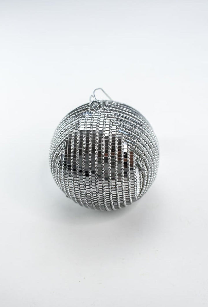Mirror jewel ball ornament - mirrored silver - Greenery MarketMTX70917