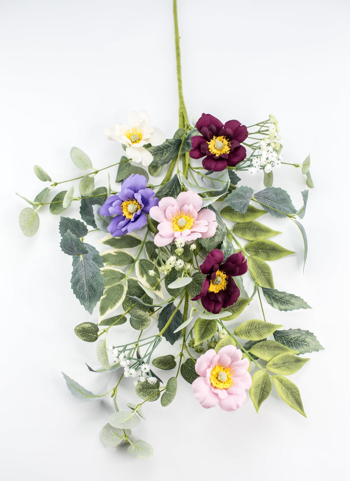 Mixed daisy flower spray - lavender - Greenery Market65071