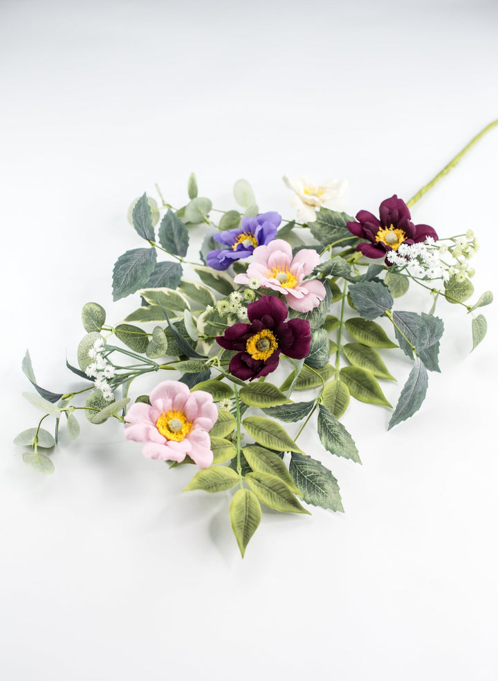 Mixed daisy flower spray - lavender - Greenery Market65071