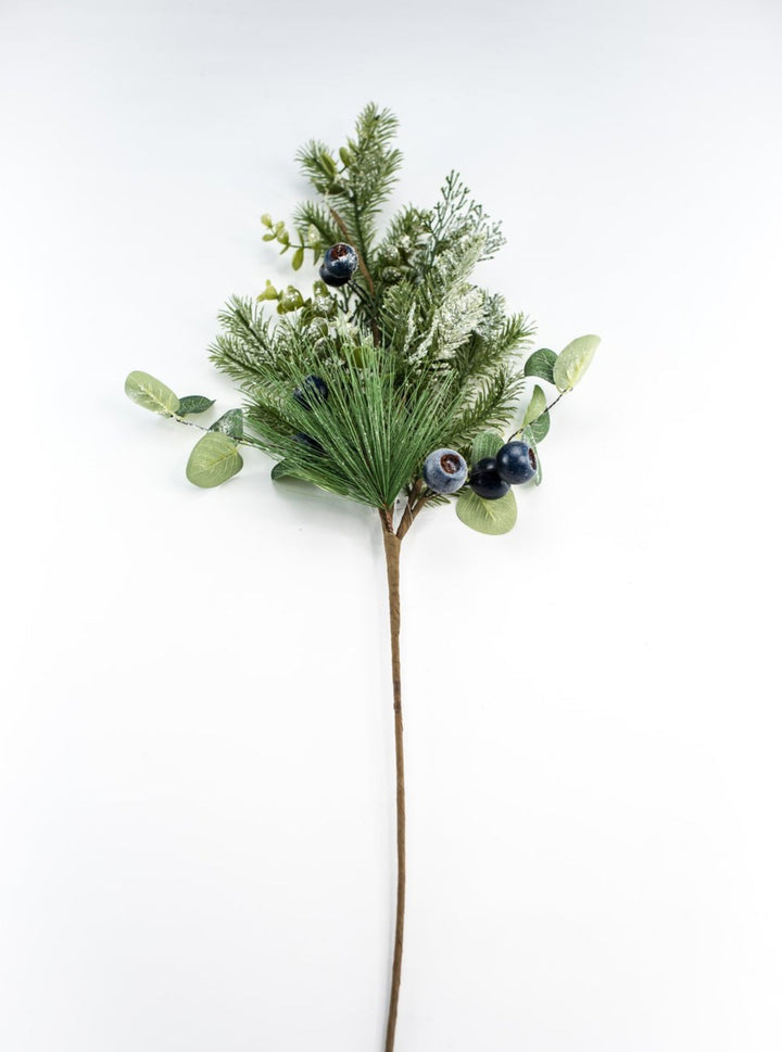 Mixed, iced, pine spray with berries - Greenery Market64738