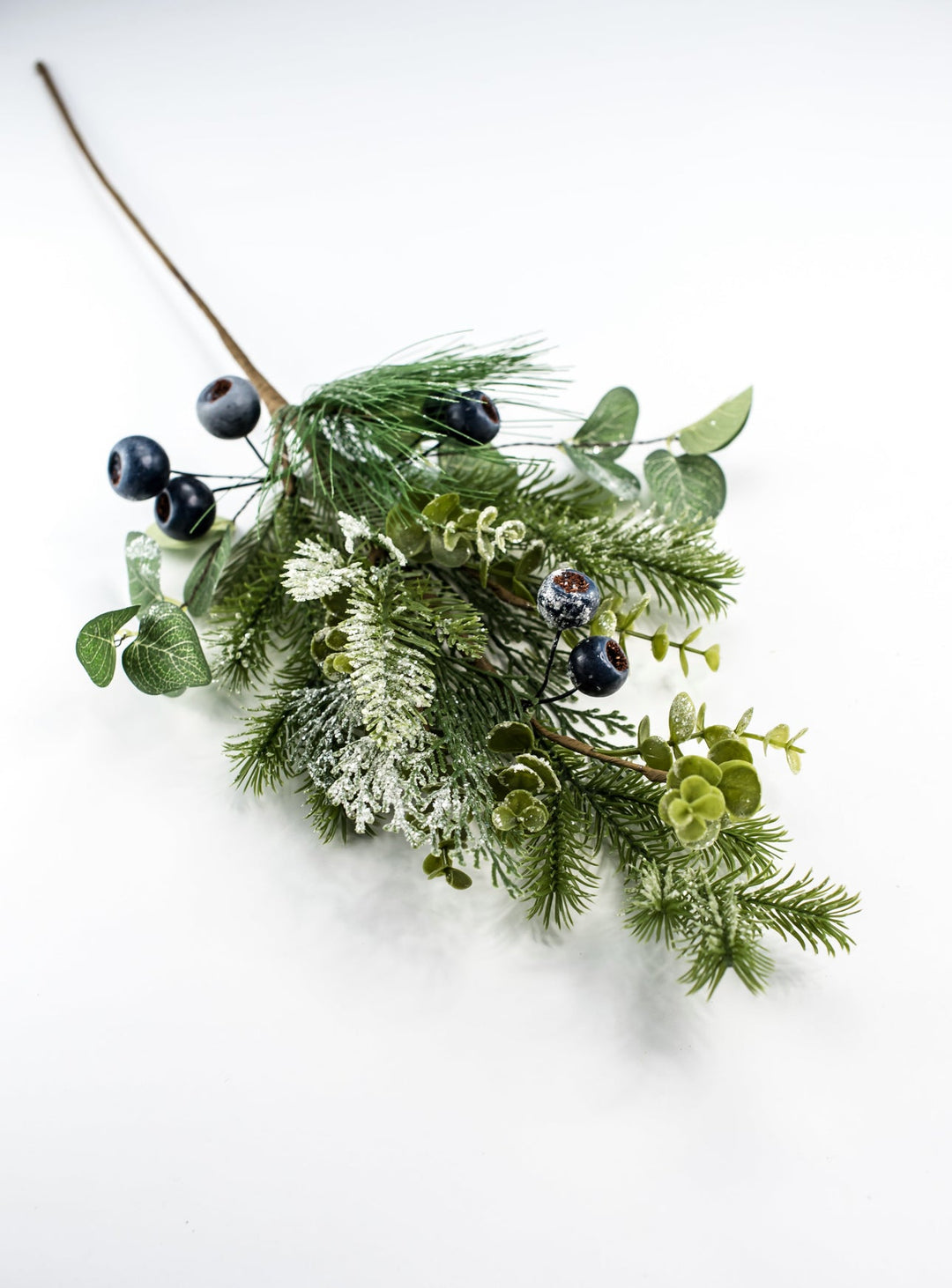Mixed, iced, pine spray with berries - Greenery Market64738