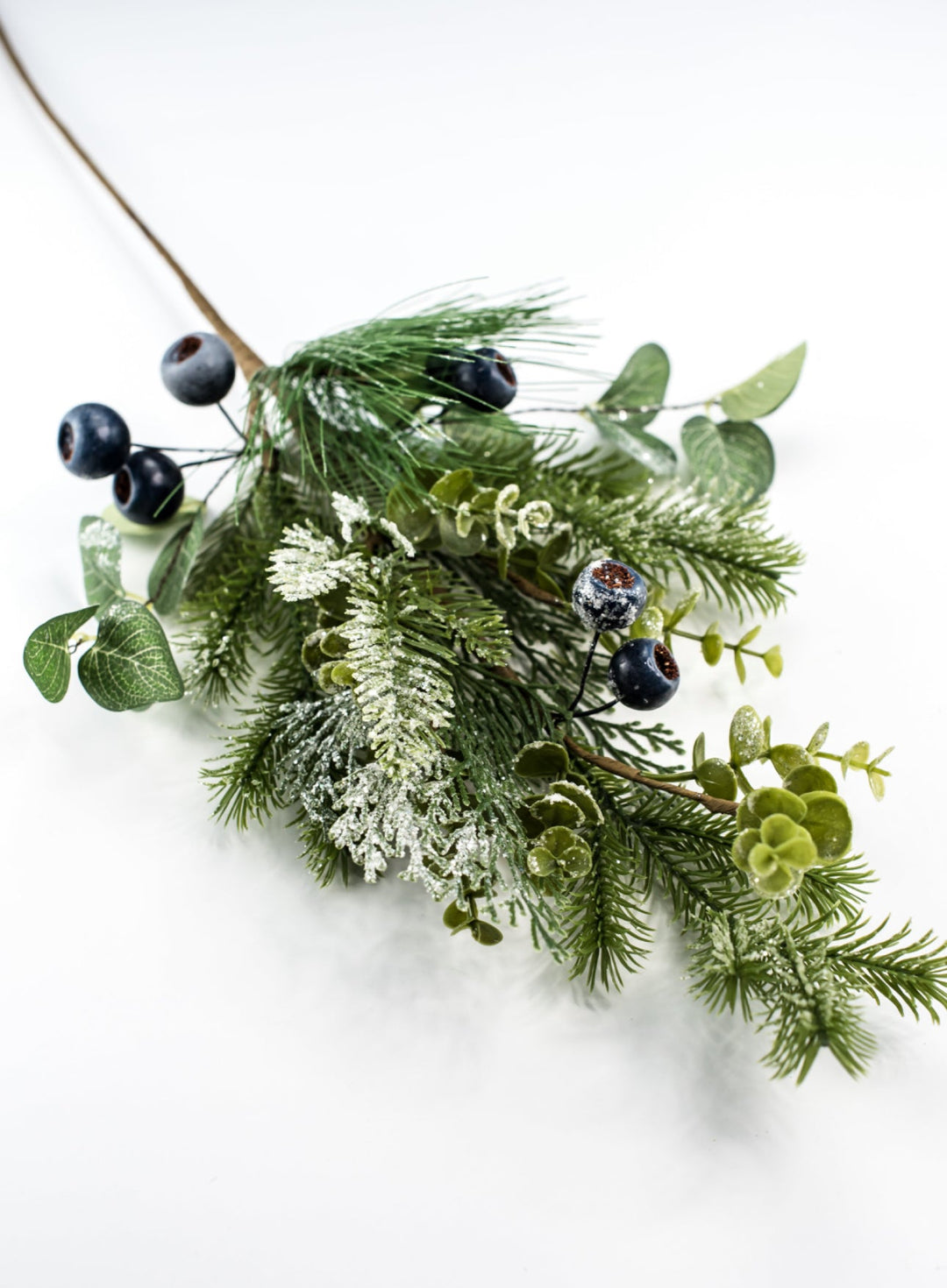Mixed, iced, pine spray with berries - Greenery Market64738
