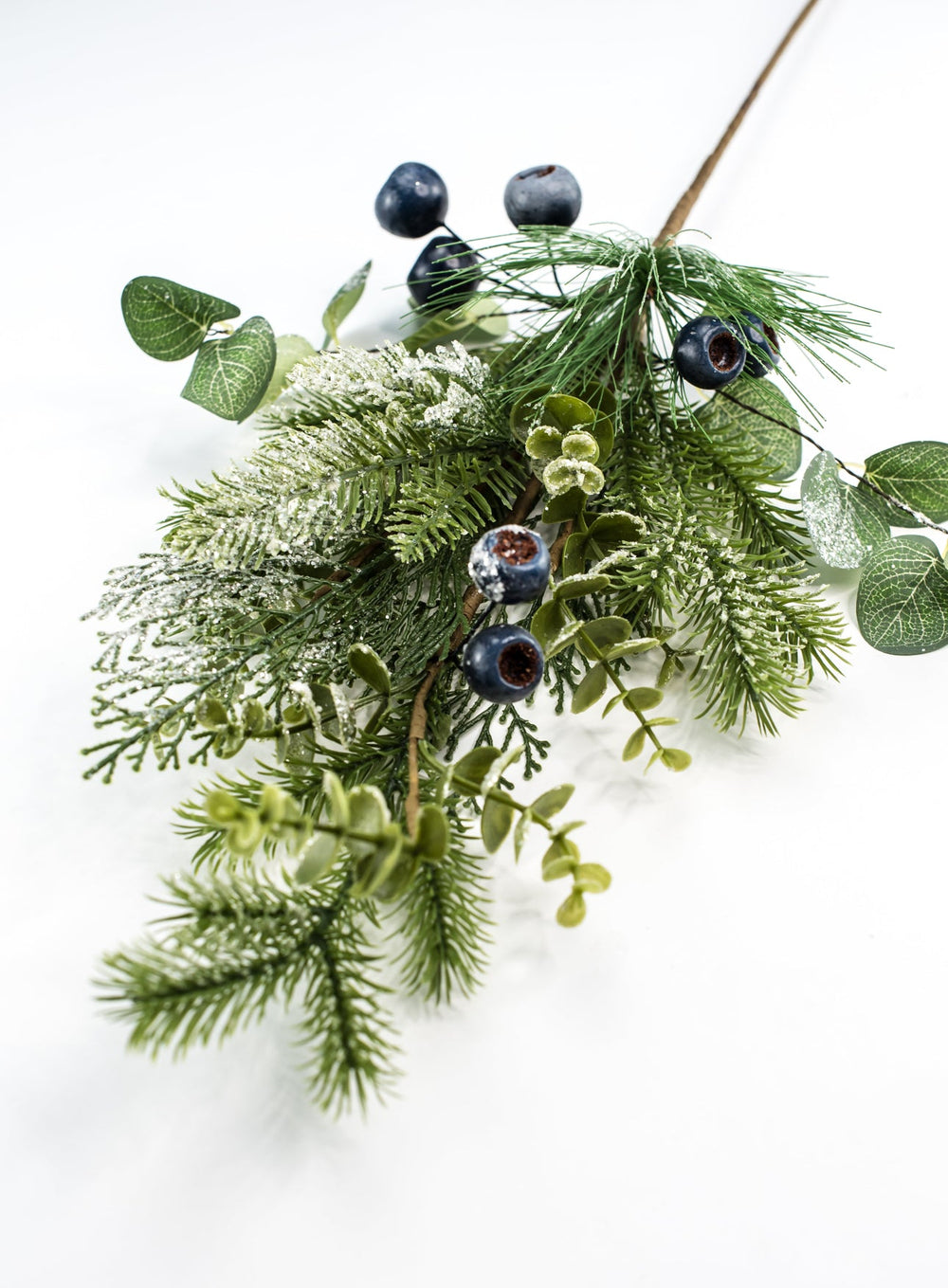 Mixed, iced, pine spray with berries - Greenery Market64738
