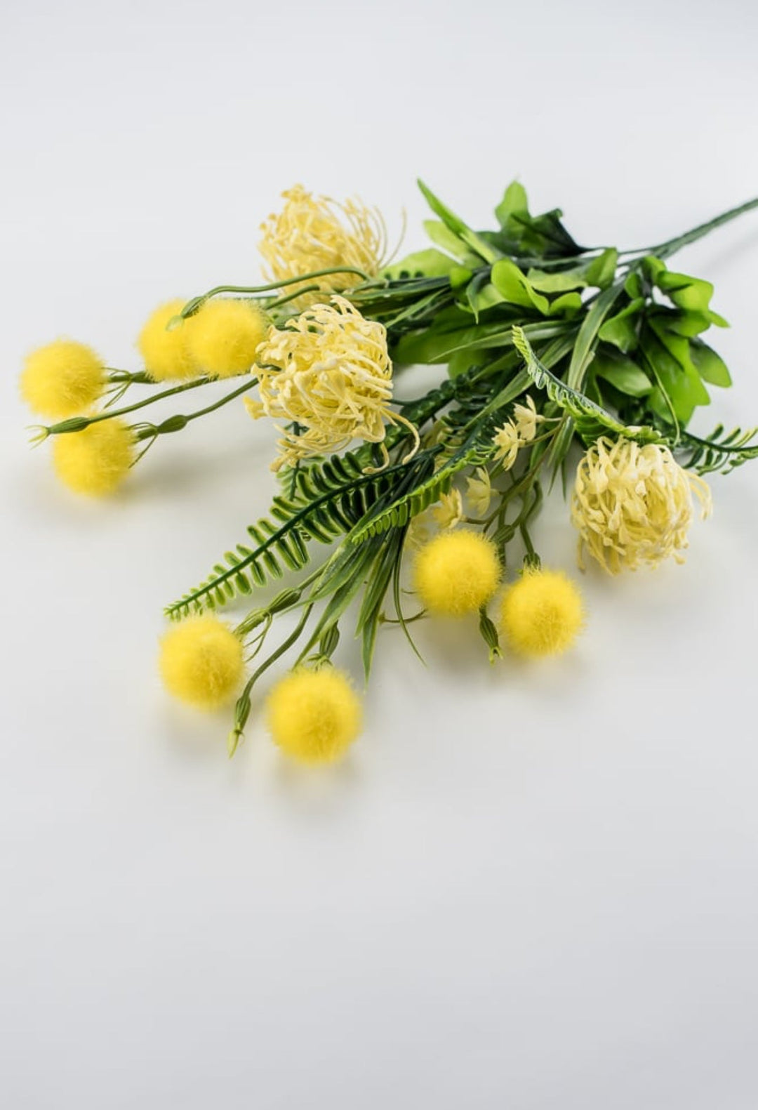 Mixed pompom alluim bush yellow - Greenery Marketartificial flowers83360 - yel