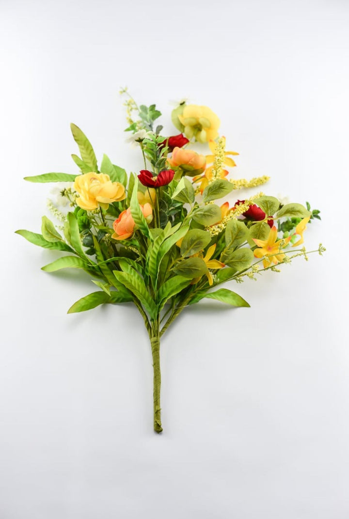 Mixed poppy flower bush - red, yellow, orange - Greenery MarketArtificial Flora40020