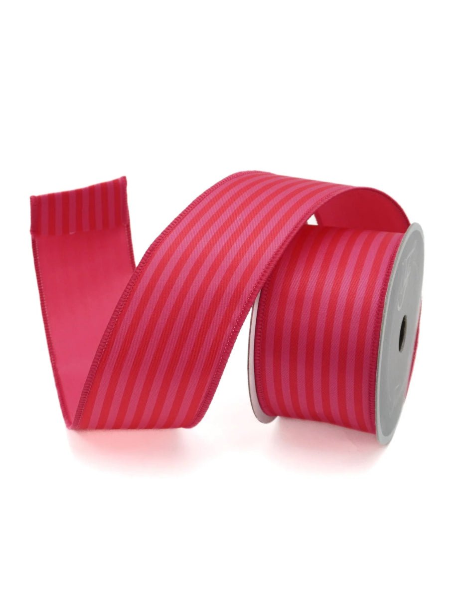Monochromatic Stripes 2.5” Farrisilk Wired Ribbon - Greenery MarketRibbons & TrimRS071 - 14