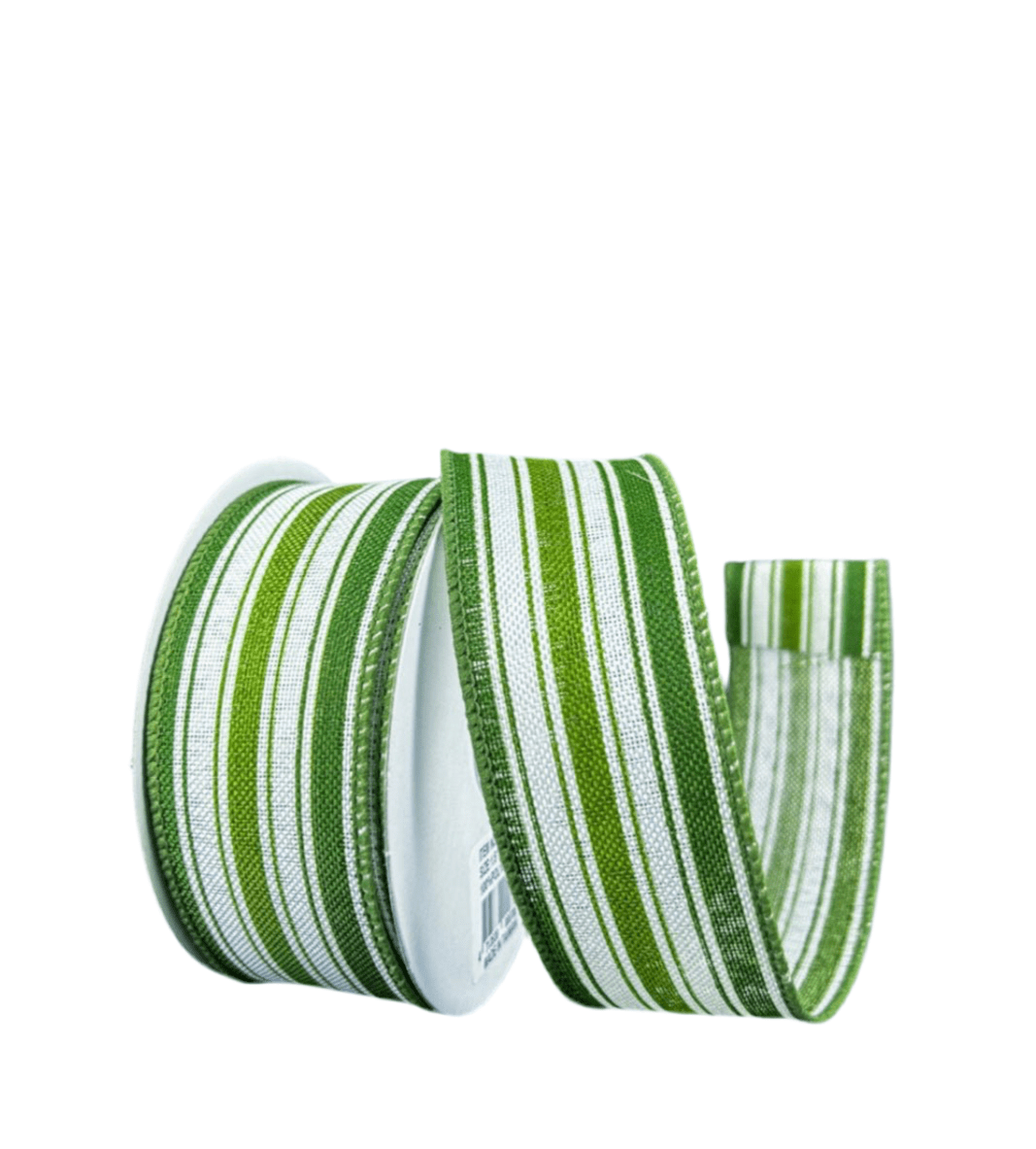 Moss green stripe wired ribbon - Greenery Marketwired ribbon42413 - 09 - 08