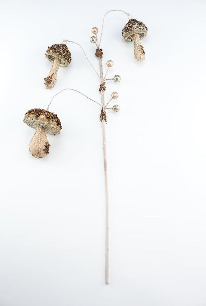 Mushroom ornaments spray - Greenery MarketMTX72760