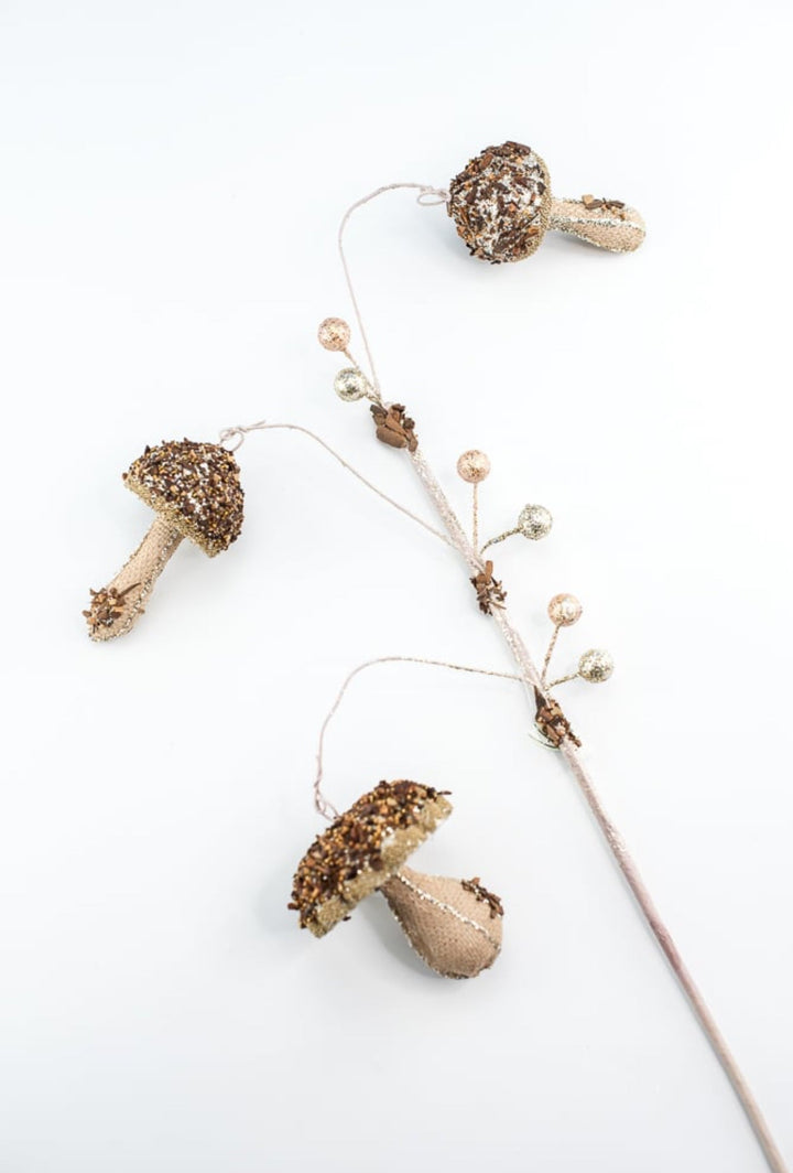 Mushroom ornaments spray - Greenery MarketMTX72760