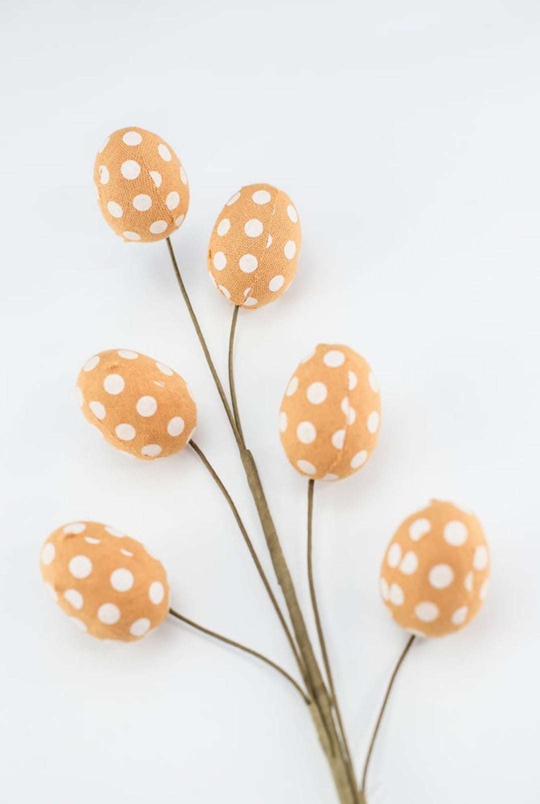 Natural and orange polkadot egg spray 63469BN - Greenery MarketSeasonal & Holiday Decorations63469BN