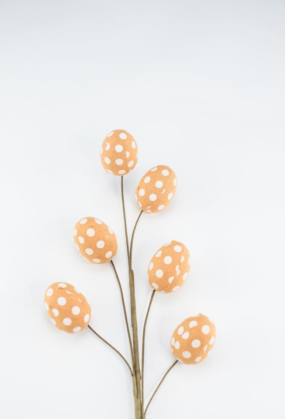 Natural and orange polkadot egg spray 63469BN - Greenery MarketSeasonal & Holiday Decorations63469BN