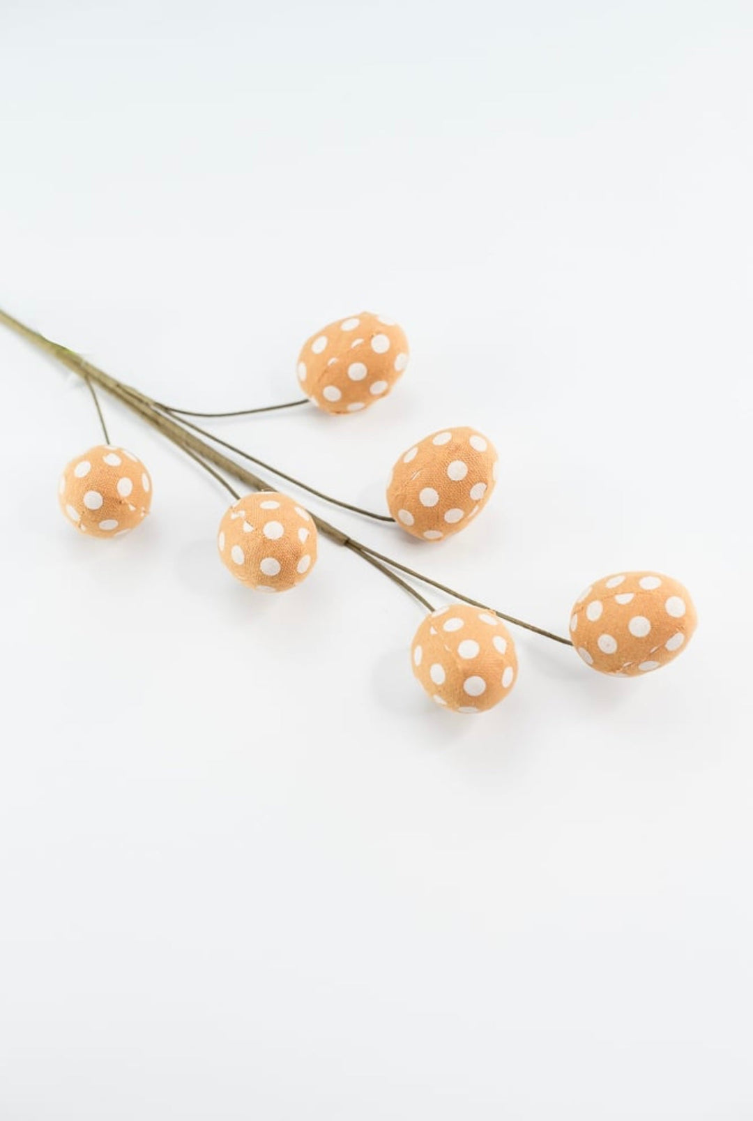 Natural and orange polkadot egg spray 63469BN - Greenery MarketSeasonal & Holiday Decorations63469BN
