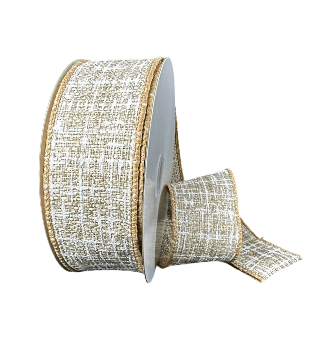 Natural Tweed Wired Ribbon, 1.5” - Greenery Marketwired ribbon41515 - 09 - 15