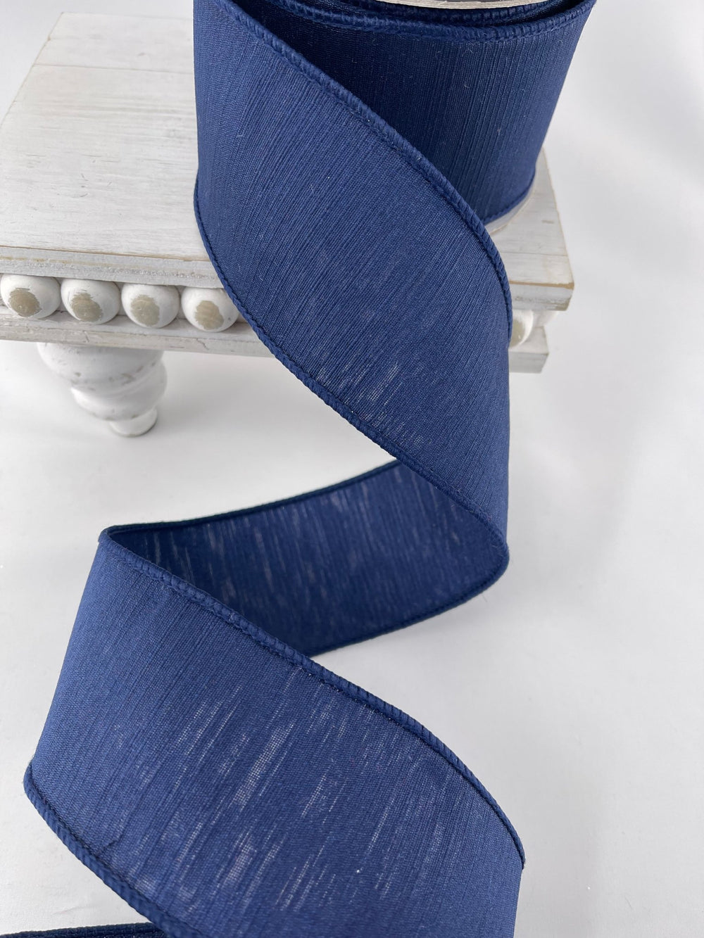 Navy blue shabby silk 2.5” farrisilk wired ribbon - Greenery MarketRibbons & TrimRK115 - 21