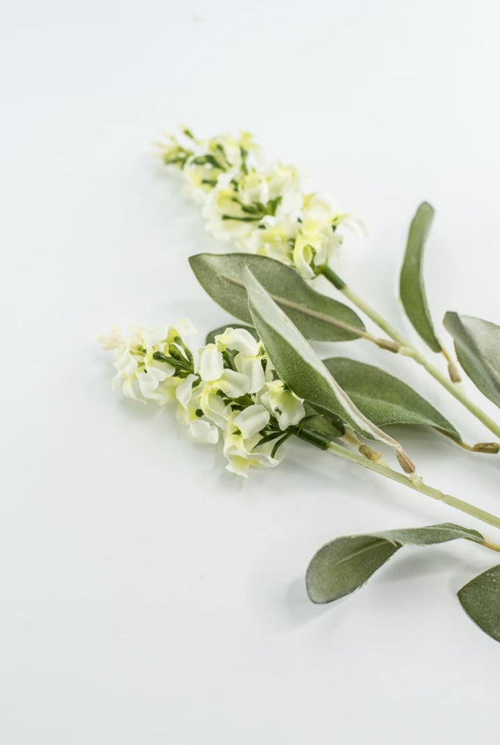 Off White Blue Bonnet Spray - Greenery Marketartificial flowers4893 - C
