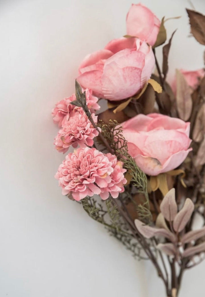Open rose & mum mixed bundle - dusty pink - Greenery MarketArtificial Flora26378