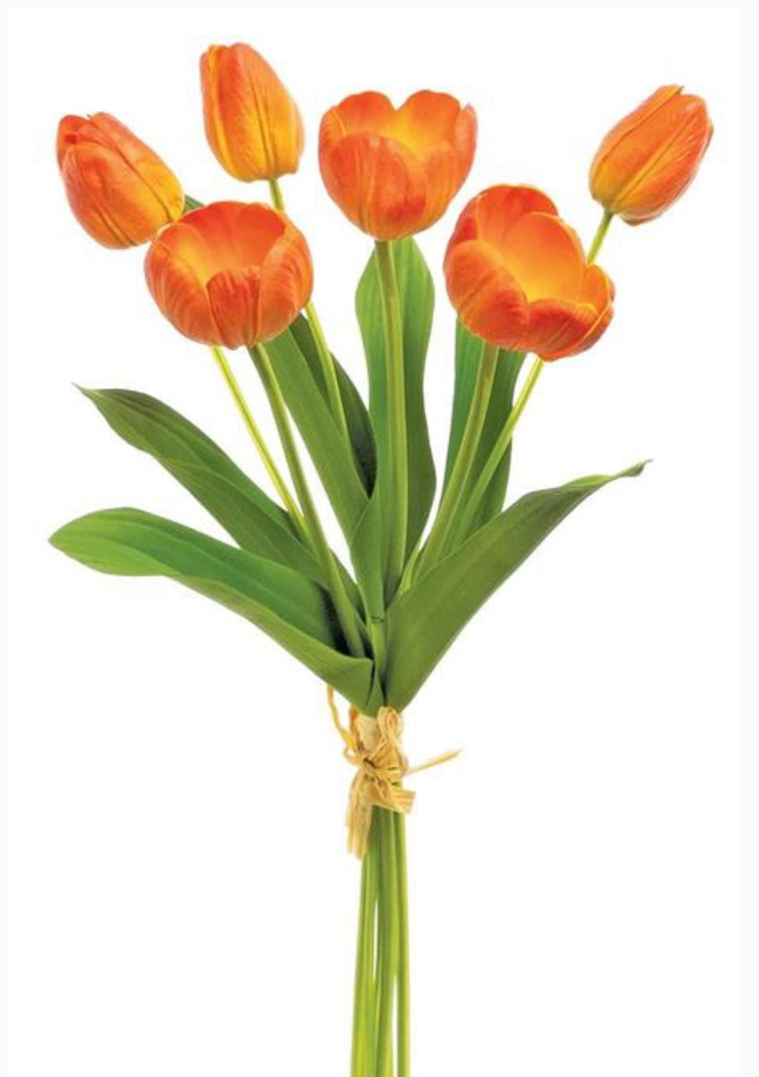Orange real touch tulip bundle - Greenery Market3876 - FLOG
