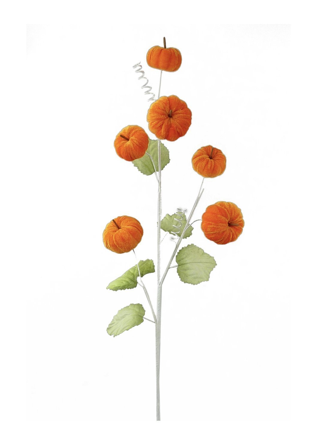 Orange velvet pumpkin spray - Greenery MarketPicks56492OR