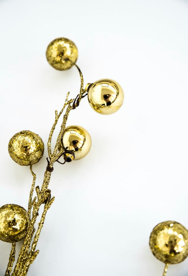 Ornament ball spray - gold - Greenery MarketXg963 - GO