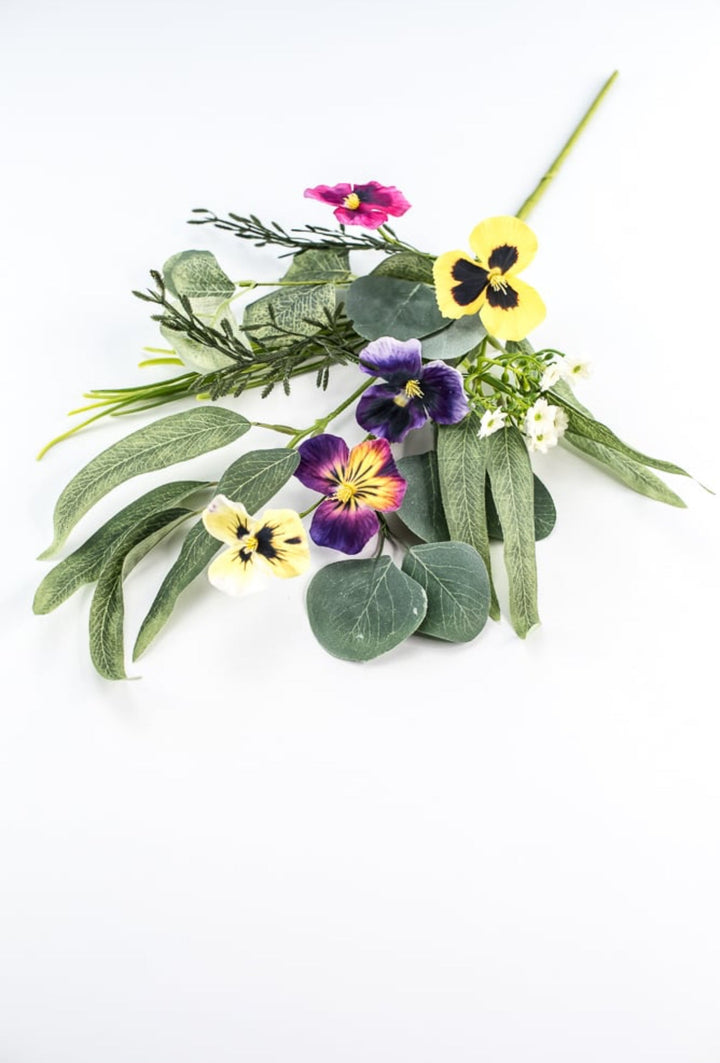 Pansy and greenery pick - Greenery Marketartificial flowers62843