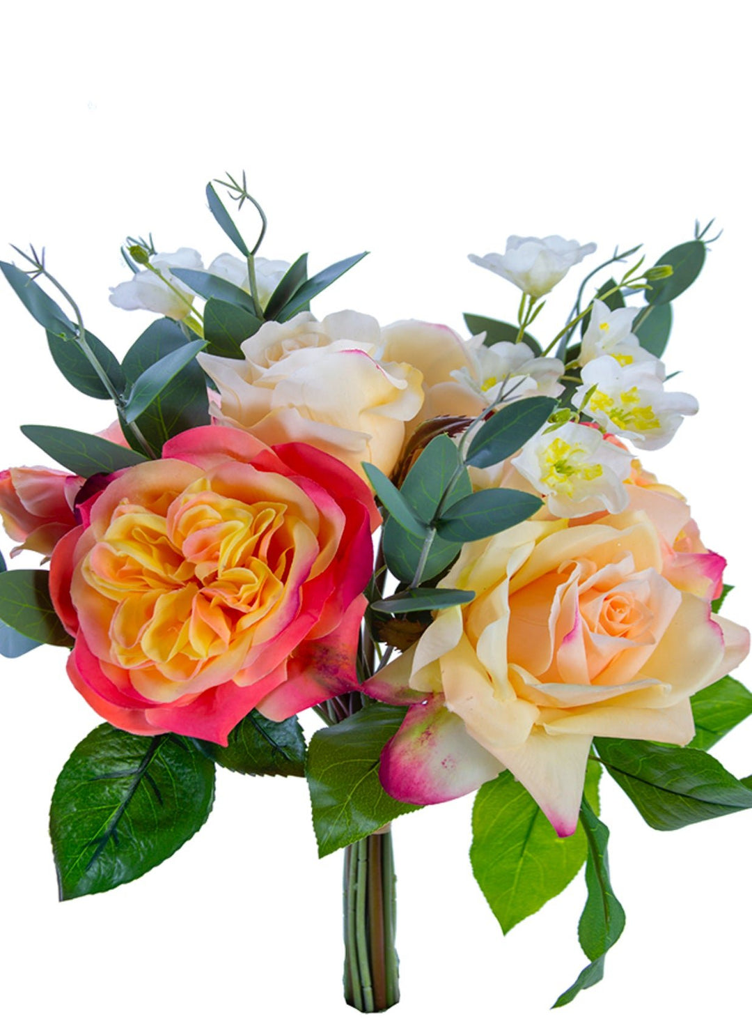 Peach coral, soft touch, life like flower bundle - Greenery Market2622018PC