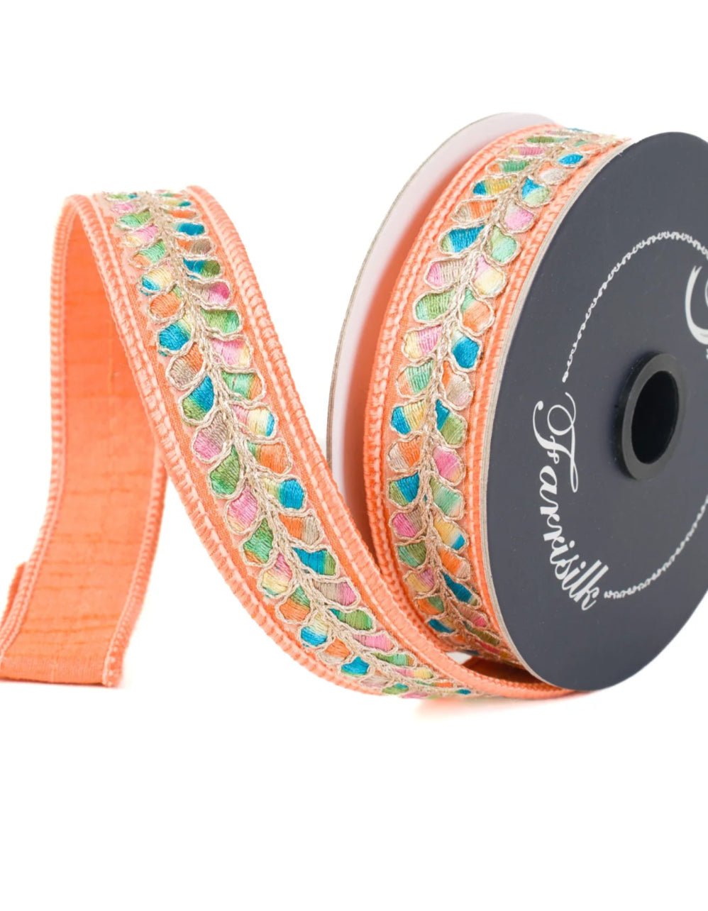 Peachy Keen 1” farrisilk wired ribbon - Greenery MarketRibbons & TrimSR113 - 73