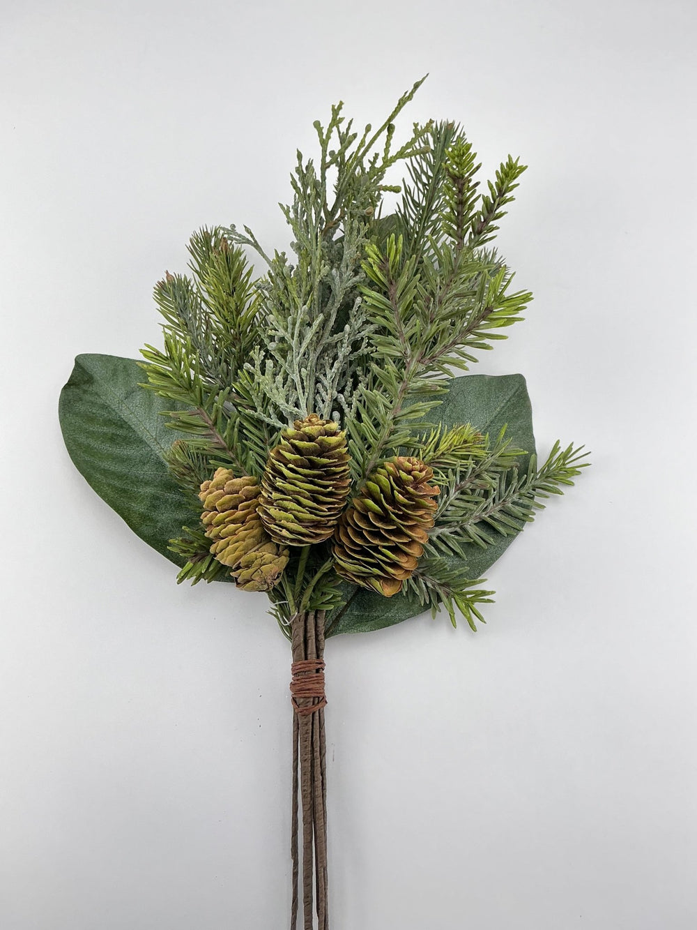 Pine, magnolia leaves, and cone bundle - Greenery MarketXH5021