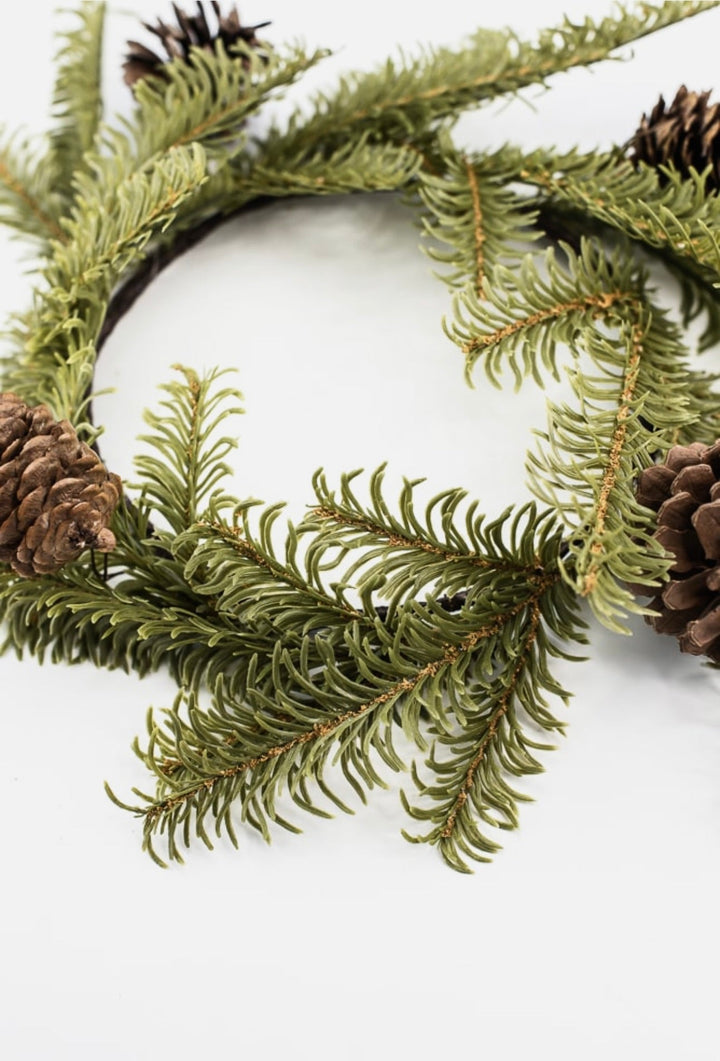 Pine mini wreath, candle ring wreath - Greenery Marketwreath base & containers28004