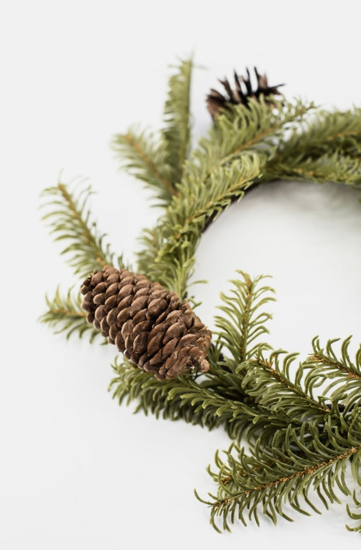 Pine mini wreath, candle ring wreath - Greenery Marketwreath base & containers28004