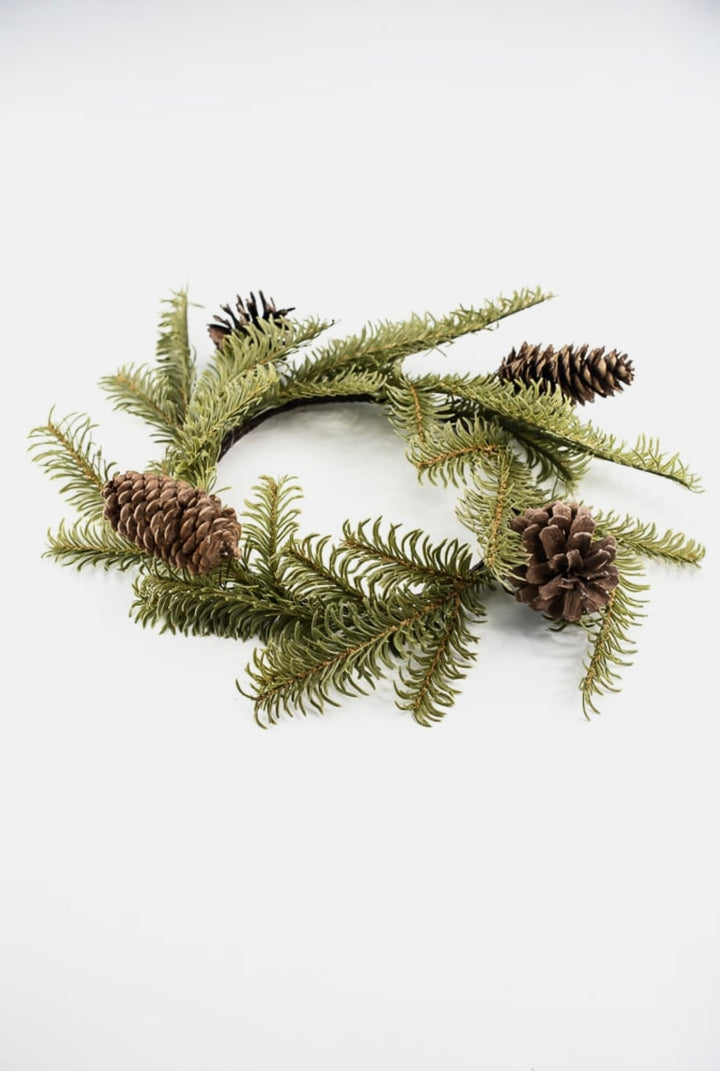 Pine mini wreath, candle ring wreath - Greenery Marketwreath base & containers28004