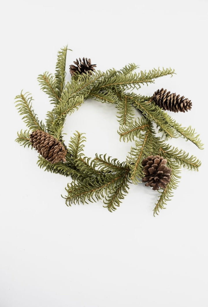 Pine mini wreath, candle ring wreath - Greenery Marketwreath base & containers28004