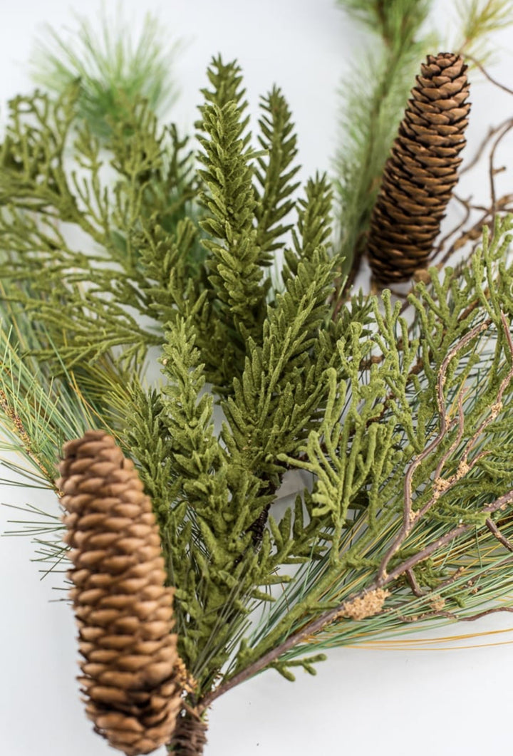 Pine spray with mossy cedar - Greenery MarketWinter and Christmas39904