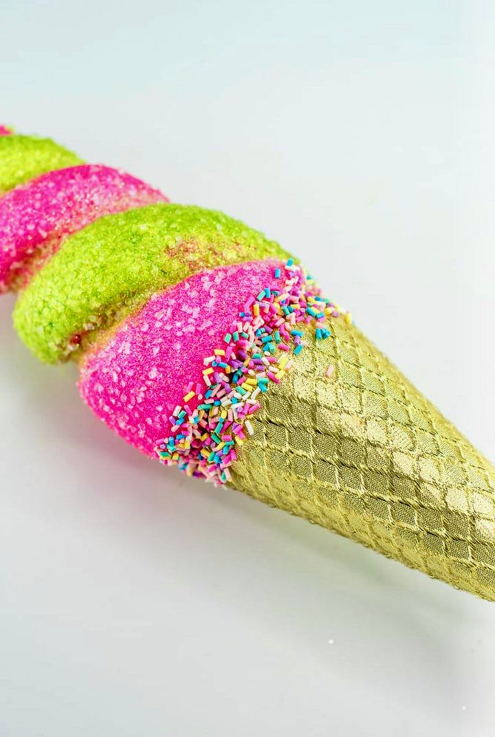 Pink and Green Swirl Ice Cream Ornament - Greenery MarketHoliday Ornaments86108PKGN